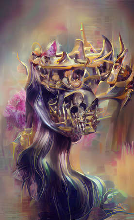 The art throne of bones backgroundの写真素材