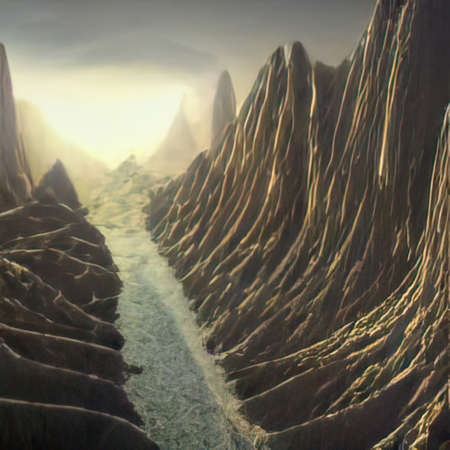The river in the hill mountain nature background