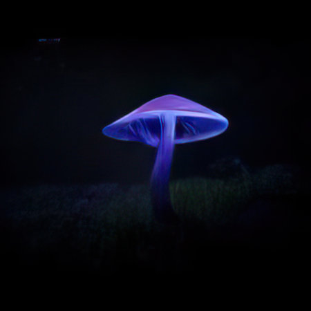 the illustration of ancient magical mushroom
