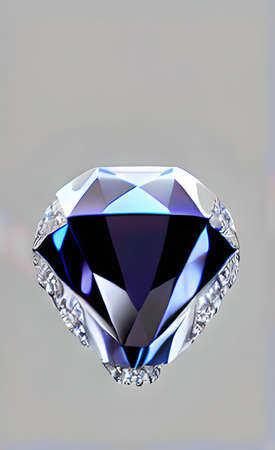 The illustration of gray diamond