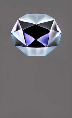 The illustration of gray diamond