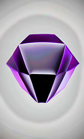 The illustration of gray diamond