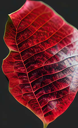 The green and red leaf background
