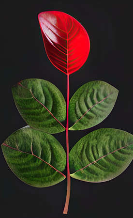 The green and red leaf background