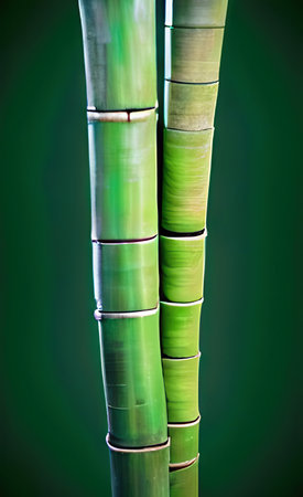The green bamboo tree backgroundの写真素材