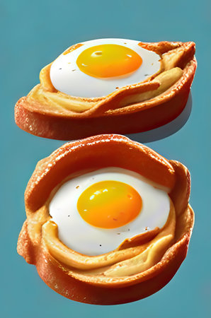 The illustration of fried eggの写真素材