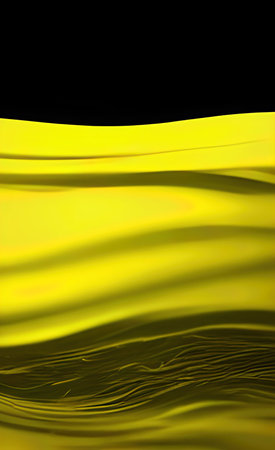 The illustration of abstract yellow wave backgroundの写真素材