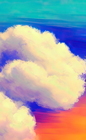 The illustration of cloud sky