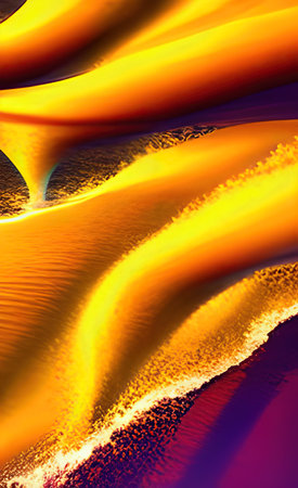 The illustration of abstract yellow wave background