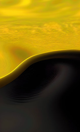 The illustration of yellow wave liquid background