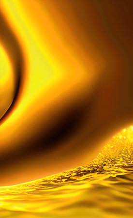 The illustration of abstract yellow wave background