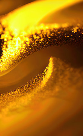 The illustration of abstract yellow wave backgroundの写真素材