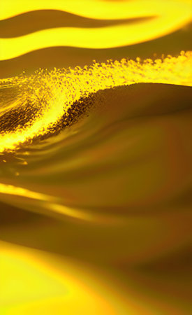 The illustration of abstract yellow wave background