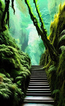 The illustration of forest background