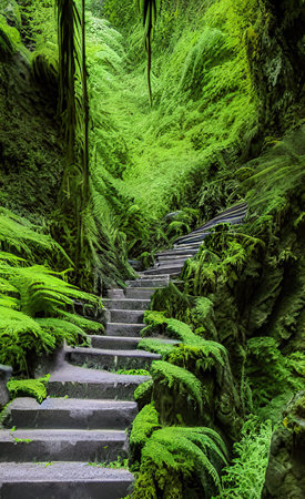 The illustration of forest backgroundの写真素材