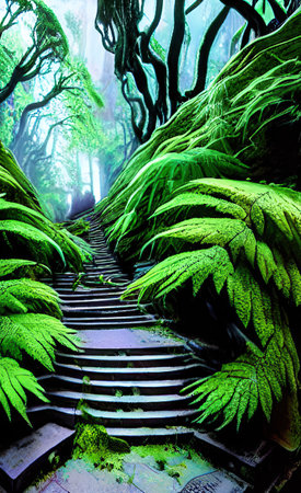 The illustration of forest background