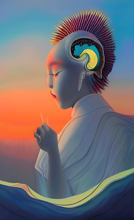 The illustration of art abstract backgroundの写真素材