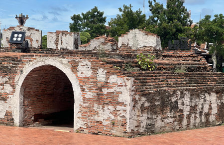 the ruins of the fort.の写真素材