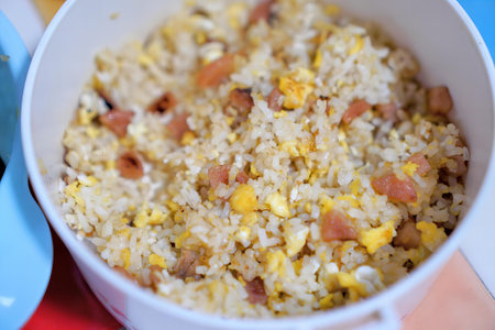 food is a simple way to add rice to your slow cooker.の写真素材