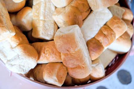 bread is the perfect way to bake it into a bowl.の写真素材