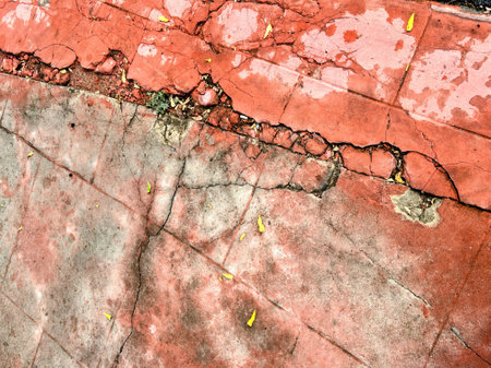 a wall with a crack in it.の写真素材