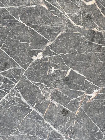 a photography of a black and white marble floor with a black and white pattern.の写真素材