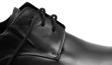 Classic shiny black men's shoesの写真素材