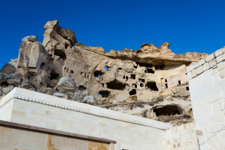 Cave city in Cappadocia, Turkeyの写真素材