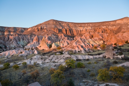 Colorfuls bizzare rocks in Cappadocia, Central Anatolaの写真素材