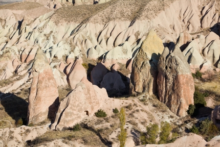 Bizzare fairy chimneys in Cappadociaの写真素材