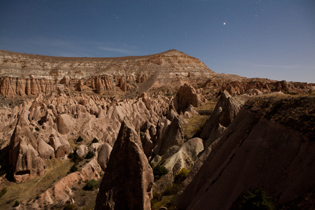 Sky of stars in Cappadocia, Turkeyの写真素材