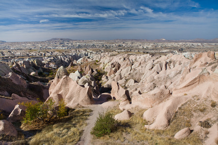 Landscape of Goreme National Park, Cappadocia, Turkeyの写真素材