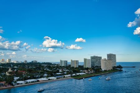 scenic view form the portの写真素材