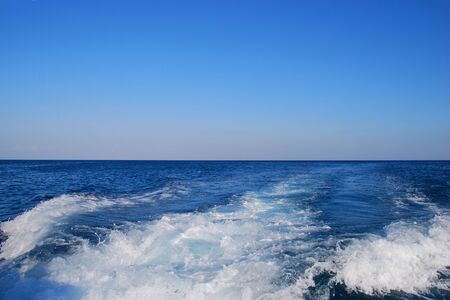 Mediterranean Sea Background. Blue Water. Waves on the Surfaceの写真素材