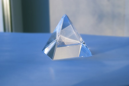 Glass Prism. The Pyramid. Geometric Forms Scienceの写真素材