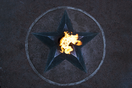 Eternal Flame - symbol of victory in World War II.の写真素材