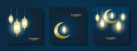Ramadan Kareem template background vectorのイラスト素材