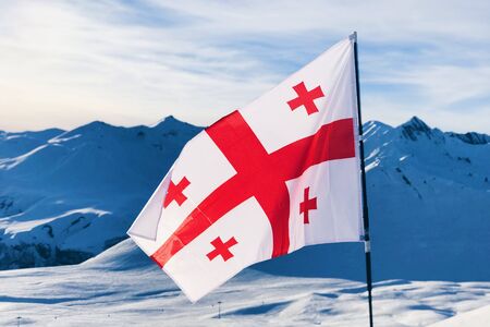 flag of georgiaの写真素材