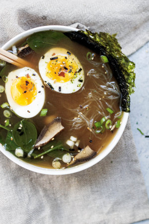 egg soupの写真素材