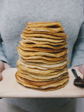 pancakes close-upの写真素材