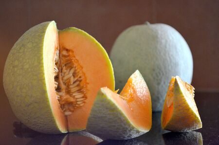 ripe melon on the table