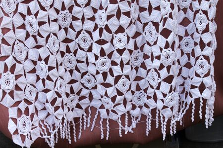 particular white work crochet handmadeの写真素材