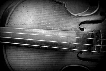 detail of old violin の写真素材