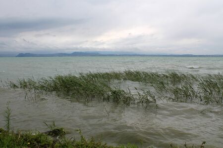 lake in the middleの写真素材