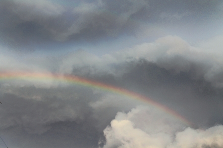 rainbow in the skyの写真素材