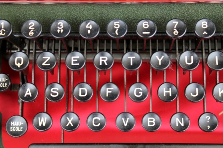 detail of an old typewriterの写真素材