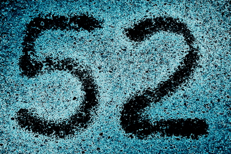number fifty-twoの写真素材
