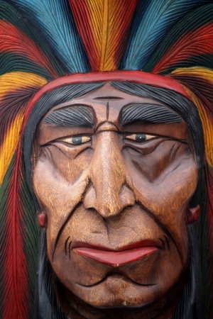 old wooden indian mask