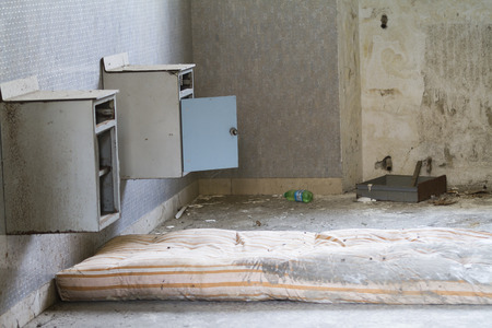 bedside in the hospital abandonedの写真素材