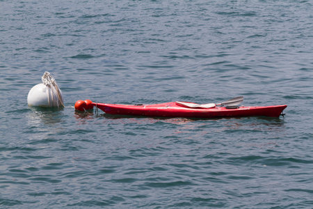 boat on lakeの写真素材